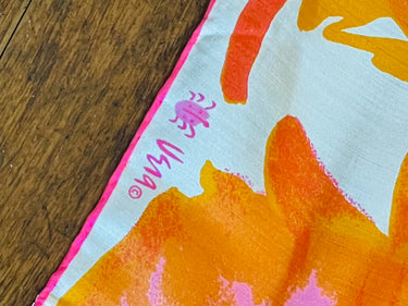 Vera Pink and Orange Floral Scarf